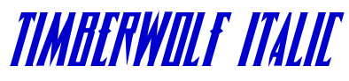 Timberwolf Italic 字体